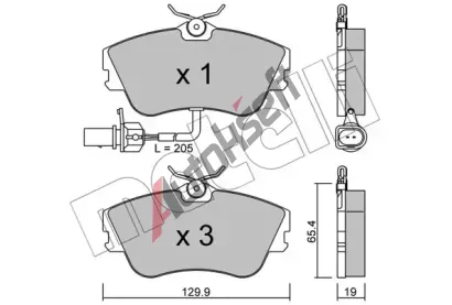 METELLI Sada brzdovch destiek MT 22-0164-1, 22-0164-1