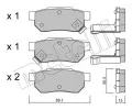 Sada brzdových destiček METELLI ‐ MT 22-0170-1 Sada brzdových destiček METELLI ‐ MT 22-0170-1