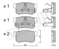 METELLI Sada brzdovch destiek ‐ MT 22-0173-1