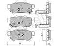 METELLI Sada brzdovch destiek ‐ MT 22-0176-1