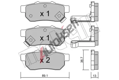 METELLI Sada brzdovch destiek MT 22-0176-1, 22-0176-1