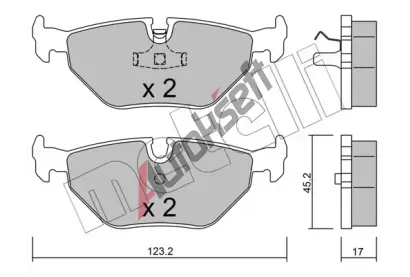 METELLI Sada brzdovch destiek MT 22-0180-0, 22-0180-0