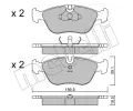 METELLI Sada brzdovch destiek ‐ MT 22-0182-0
