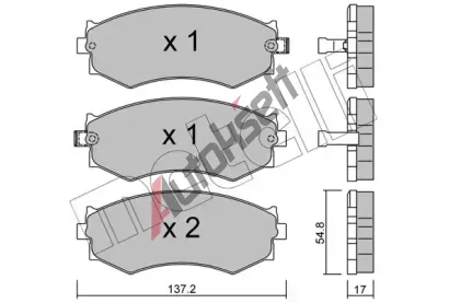 METELLI Sada brzdovch destiek MT 22-0190-1, 22-0190-1