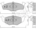 METELLI Sada brzdovch destiek ‐ MT 22-0206-0
