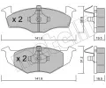 Sada brzdovch destiek METELLI ‐ MT 22-0206-1