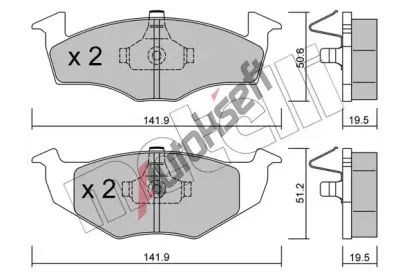 METELLI Sada brzdovch destiek MT 22-0206-1, 22-0206-1