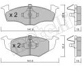 METELLI Sada brzdovch destiek ‐ MT 22-0206-2