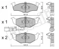 METELLI Sada brzdovch destiek ‐ MT 22-0206-3