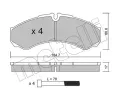 METELLI Sada brzdovch destiek ‐ MT 22-0212-3