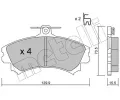 METELLI Sada brzdovch destiek ‐ MT 22-0216-0