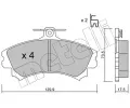 METELLI Sada brzdovch destiek ‐ MT 22-0216-1
