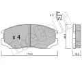 METELLI Sada brzdovch destiek ‐ MT 22-0221-1