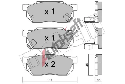 METELLI Sada brzdovch destiek MT 22-0247-1, 22-0247-1