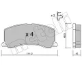 METELLI Sada brzdovch destiek ‐ MT 22-0248-0
