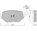 METELLI Sada brzdovch destiek ‐ MT 22-0249-0