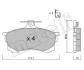 METELLI Sada brzdovch destiek ‐ MT 22-0250-0