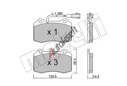 METELLI Sada brzdov�ch desti�ek MT 22-0251-8, 22-0251-8