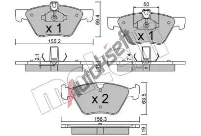 METELLI Sada brzdovch destiek MT 22-0252-1, 22-0252-1