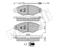 METELLI Sada brzdovch destiek ‐ MT 22-0253-1