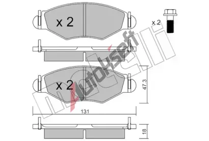 METELLI Sada brzdovch destiek MT 22-0254-1, 22-0254-1