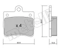 METELLI Sada brzdovch destiek ‐ MT 22-0255-0