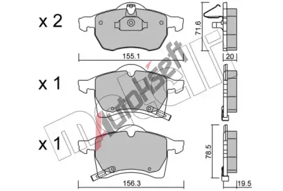 METELLI Sada brzdových destiček MT 22-0258-0, 22-0258-0 METELLI Sada brzdových destiček MT 22-0258-0, 22-0258-0