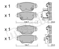 METELLI Sada brzdovch destiek ‐ MT 22-0259-0