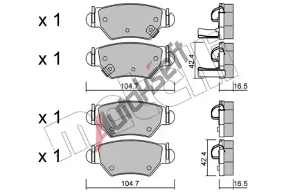 METELLI Sada brzdovch destiek MT 22-0259-0, 22-0259-0
