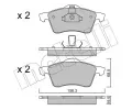 Sada brzdovch destiek METELLI ‐ MT 22-0263-0
