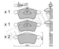 Sada brzdovch destiek METELLI ‐ MT 22-0263-1