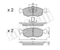 METELLI Sada brzdovch destiek ‐ MT 22-0274-3