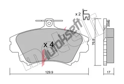METELLI Sada brzdovch destiek MT 22-0286-0, 22-0286-0