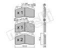 METELLI Sada brzdovch destiek ‐ MT 22-0288-0