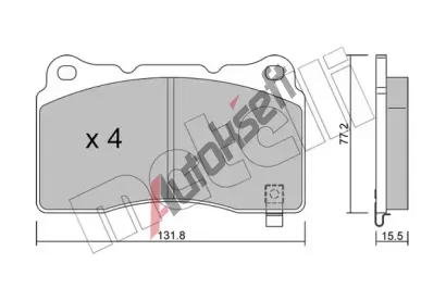METELLI Sada brzdov�ch desti�ek MT 22-0288-8, 22-0288-8