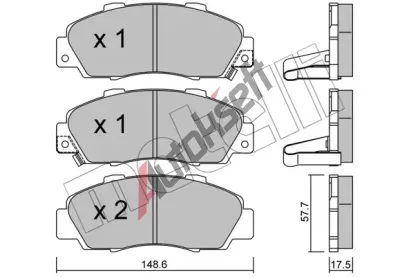 METELLI Sada brzdovch destiek MT 22-0298-0, 22-0298-0