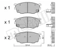 METELLI Sada brzdovch destiek ‐ MT 22-0301-0