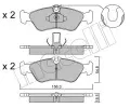 Sada brzdovch destiek METELLI ‐ MT 22-0311-0
