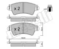 METELLI Sada brzdovch destiek ‐ MT 22-0313-0