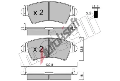 METELLI Sada brzdových destiček MT 22-0313-1, 22-0313-1 METELLI Sada brzdových destiček MT 22-0313-1, 22-0313-1