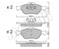 Sada brzdovch destiek METELLI ‐ MT 22-0316-0