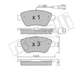 METELLI Sada brzdovch destiek ‐ MT 22-0321-0