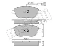 Sada brzdovch destiek METELLI ‐ MT 22-0322-3