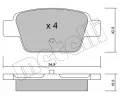 Sada brzdovch destiek METELLI ‐ MT 22-0323-0