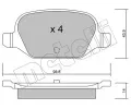 METELLI Sada brzdovch destiek ‐ MT 22-0324-0