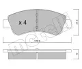 METELLI Sada brzdovch destiek ‐ MT 22-0327-0