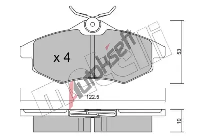 METELLI Sada brzdovch destiek MT 22-0328-0, 22-0328-0