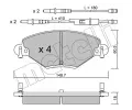 Sada brzdovch destiek METELLI ‐ MT 22-0331-0