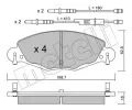 Sada brzdovch destiek METELLI ‐ MT 22-0332-0