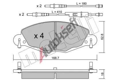 METELLI Sada brzdových destiček MT 22-0332-0, 22-0332-0 METELLI Sada brzdových destiček MT 22-0332-0, 22-0332-0